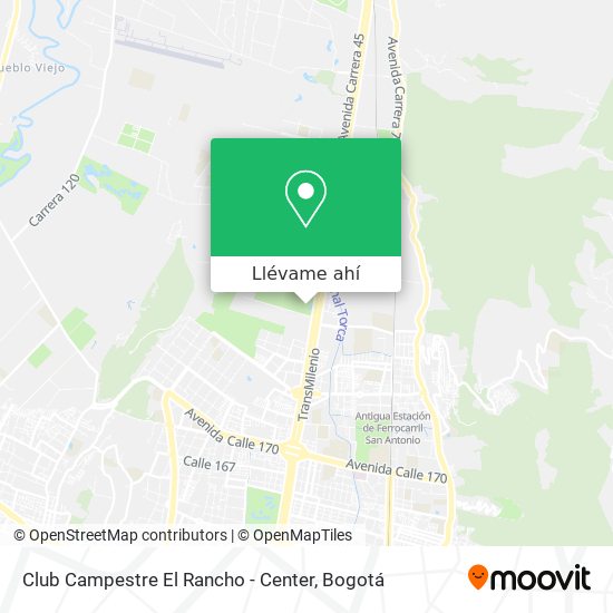 Mapa de Club Campestre El Rancho - Center