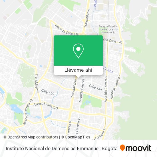Mapa de Instituto Nacional de Demencias Emmanuel