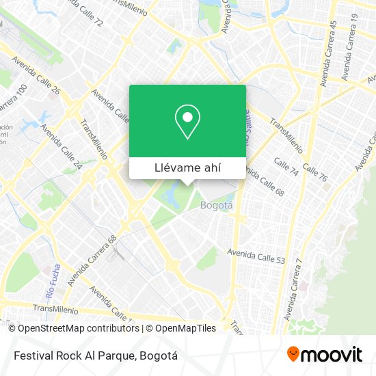 Mapa de Festival Rock Al Parque