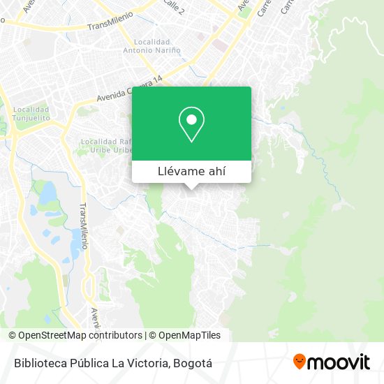 Mapa de Biblioteca Pública La Victoria