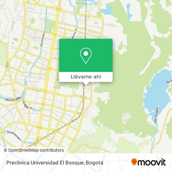 Mapa de Preclinica Universidad El Bosque