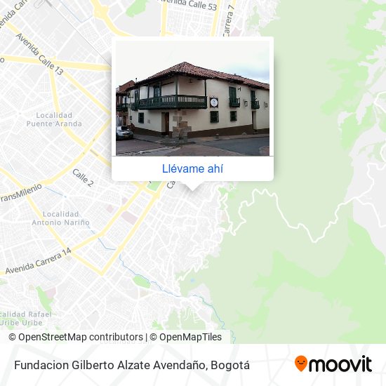 Mapa de Fundacion Gilberto Alzate Avendaño