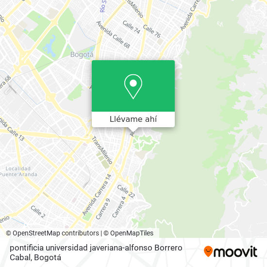 Mapa de pontificia universidad javeriana-alfonso Borrero Cabal