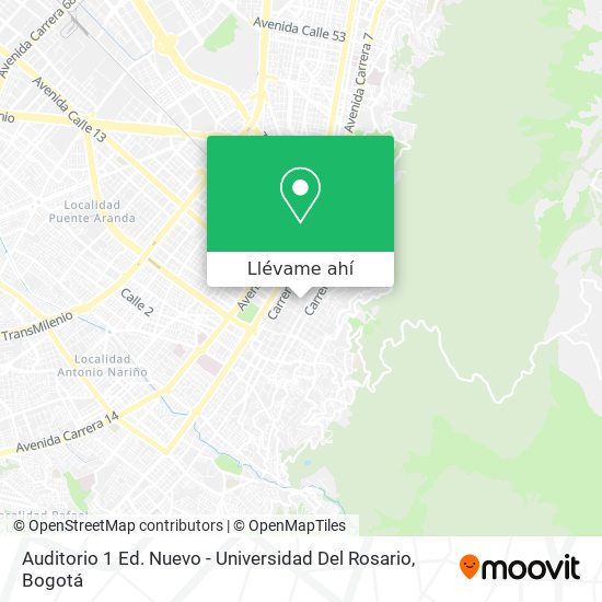 Mapa de Auditorio 1 Ed. Nuevo - Universidad Del Rosario