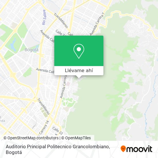Mapa de Auditorio Principal Politecnico Grancolombiano