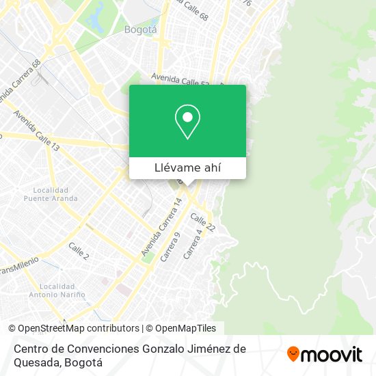 Mapa de Centro de Convenciones Gonzalo Jiménez de Quesada