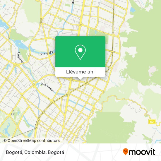 Mapa de Bogotá, Colombia