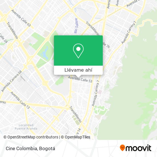 Mapa de Cine Colombia