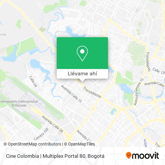 Mapa de Cine Colombia | Multiplex Portal 80