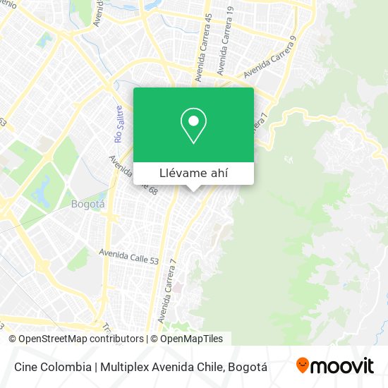 Mapa de Cine Colombia | Multiplex Avenida Chile