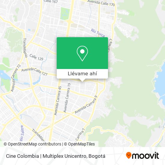 Mapa de Cine Colombia | Multiplex Unicentro