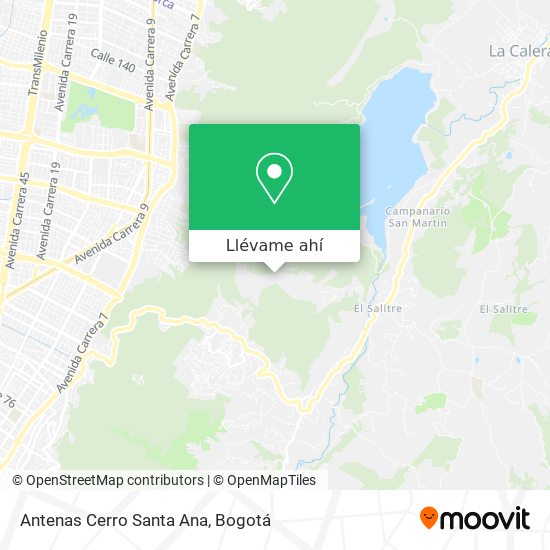 Mapa de Antenas Cerro Santa Ana