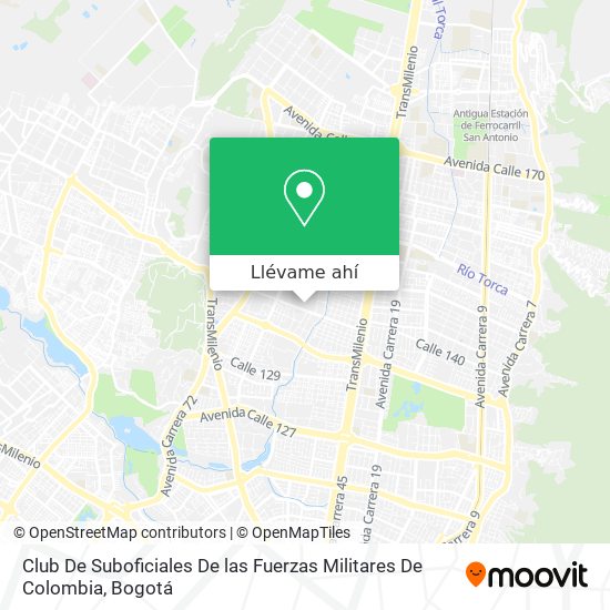 Mapa de Club De Suboficiales De las Fuerzas Militares De Colombia