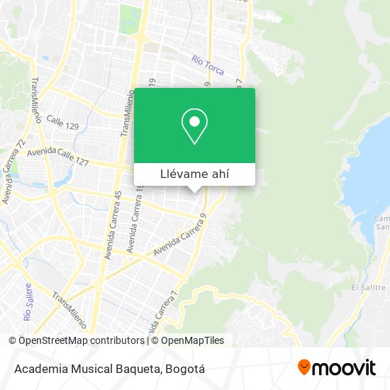 Mapa de Academia Musical Baqueta