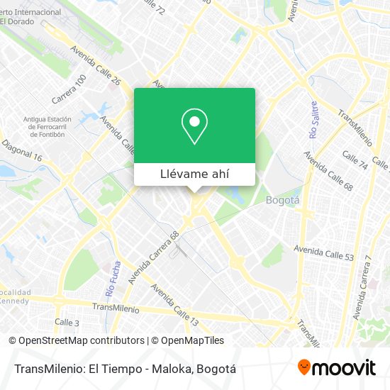 Mapa de TransMilenio: El Tiempo - Maloka