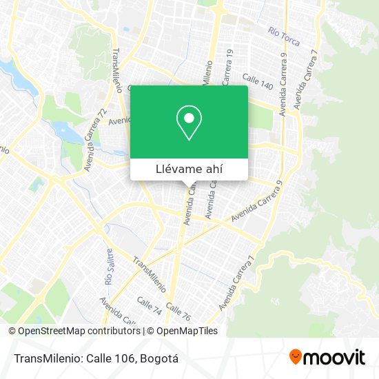 Mapa de TransMilenio: Calle 106