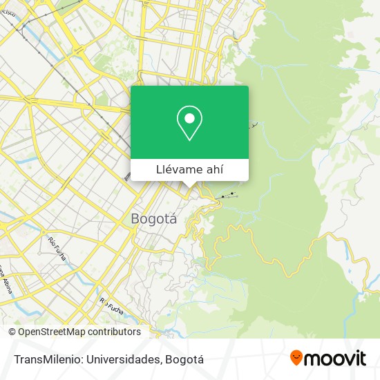 Mapa de TransMilenio: Universidades