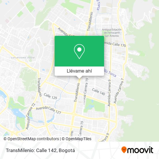 Mapa de TransMilenio: Calle 142