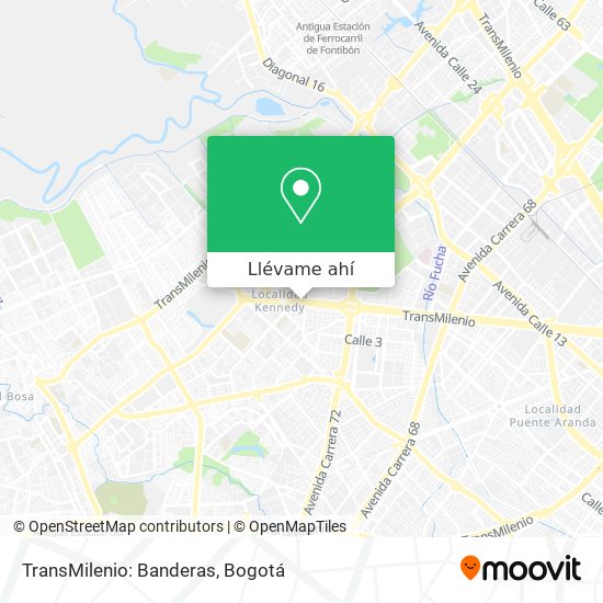 Mapa de TransMilenio: Banderas