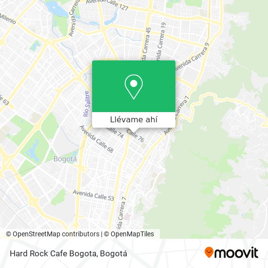 Mapa de Hard Rock Cafe Bogota