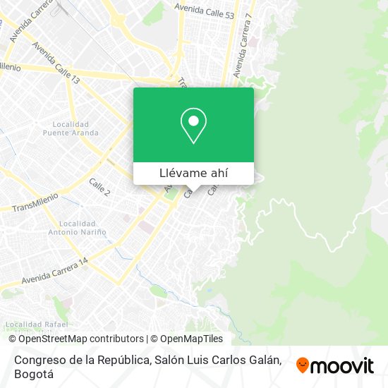 Mapa de Congreso de la República, Salón Luis Carlos Galán