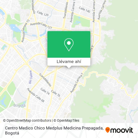 Mapa de Centro Medico Chico Medplus Medicina Prepagada