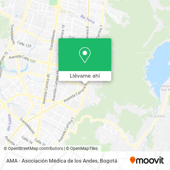Mapa de AMA - Asociación Médica de los Andes