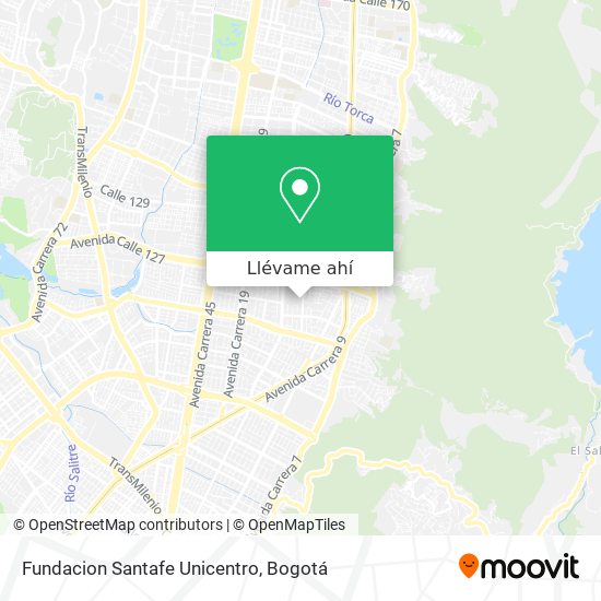 Mapa de Fundacion Santafe Unicentro