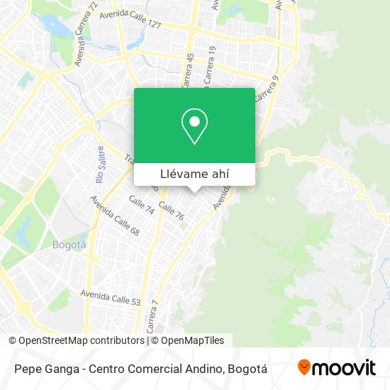 Mapa de Pepe Ganga - Centro Comercial Andino