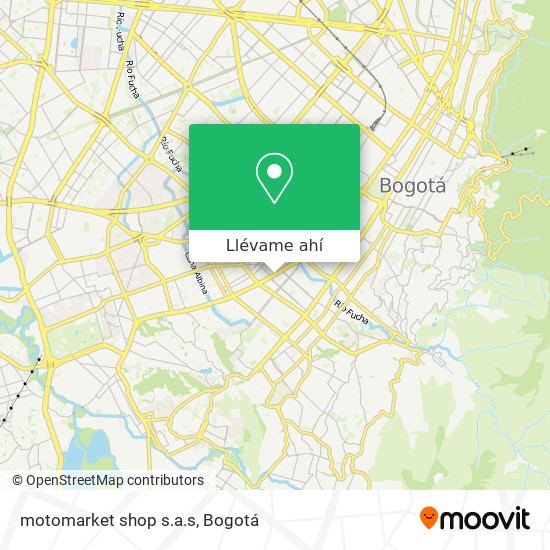 Mapa de motomarket shop s.a.s