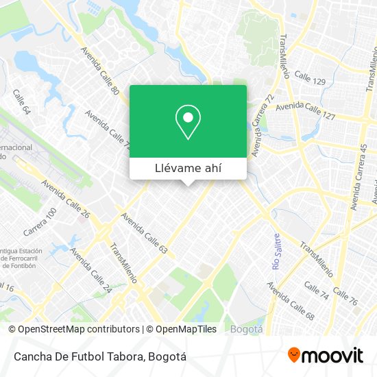 Mapa de Cancha De Futbol Tabora