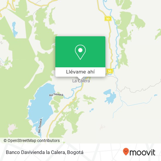 Mapa de Banco Davivienda la Calera