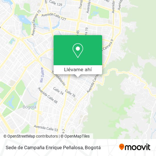 Mapa de Sede de Campaña Enrique Peñalosa