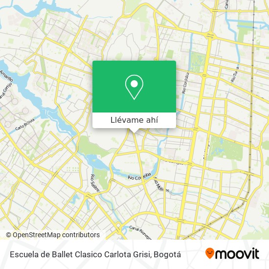 Mapa de Escuela de Ballet Clasico Carlota Grisi