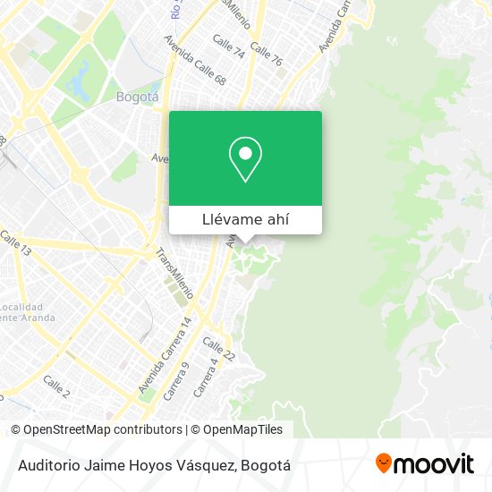 Mapa de Auditorio Jaime Hoyos Vásquez