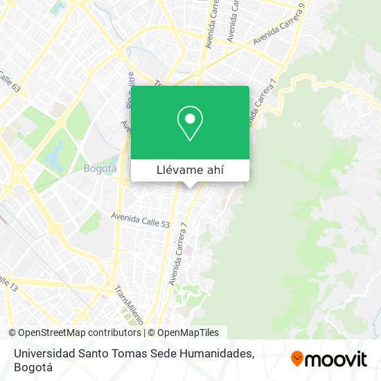Mapa de Universidad Santo Tomas Sede Humanidades