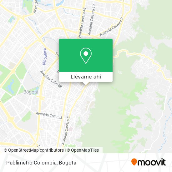 Mapa de Publimetro Colombia