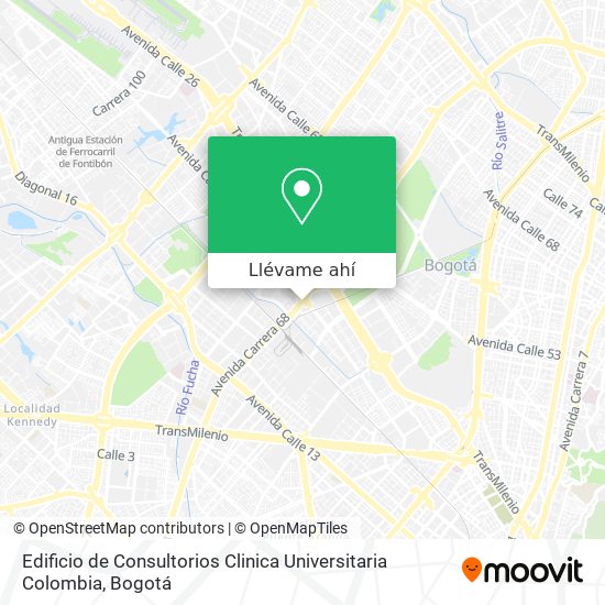 Mapa de Edificio de Consultorios Clinica Universitaria Colombia