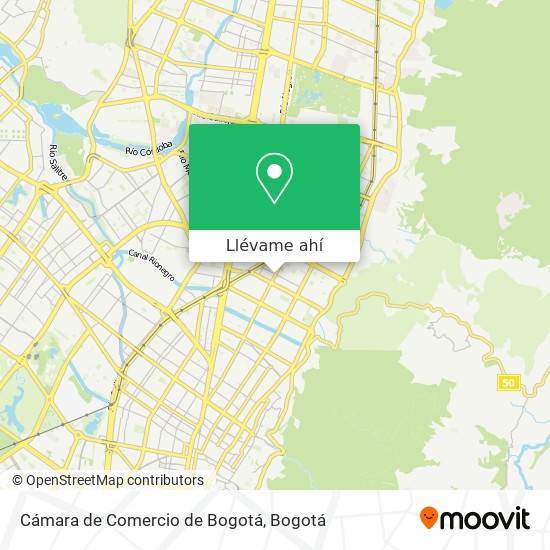 Mapa de Cámara de Comercio de Bogotá