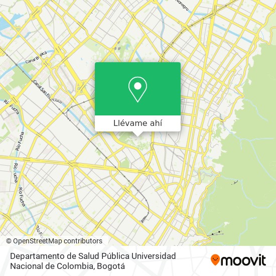 Mapa de Departamento de Salud Pública Universidad Nacional de Colombia