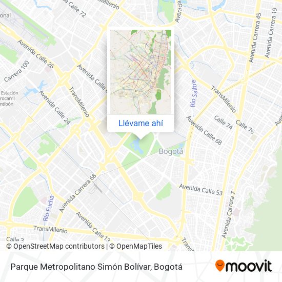 Mapa de Parque Metropolitano Simón Bolívar