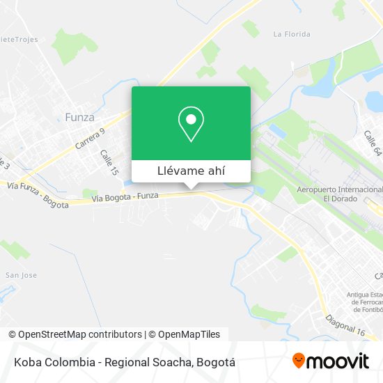 Mapa de Koba Colombia - Regional Soacha