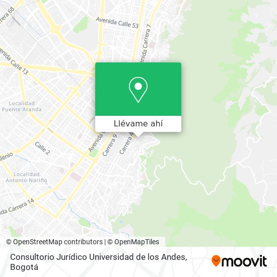 Mapa de Consultorio Jurídico Universidad de los Andes