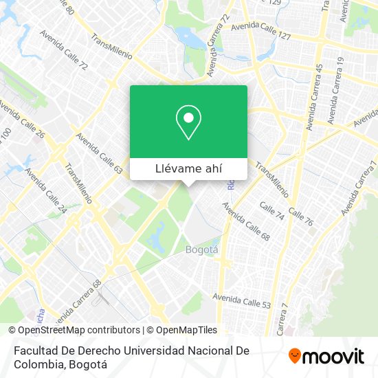 Mapa de Facultad De Derecho Universidad Nacional De Colombia
