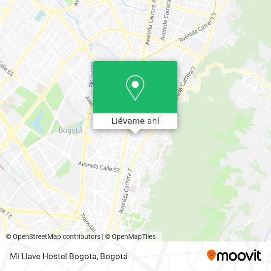 Mapa de Mi Llave Hostel Bogota