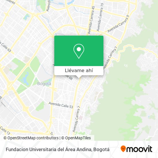 Mapa de Fundacion Universitaria del Área Andina