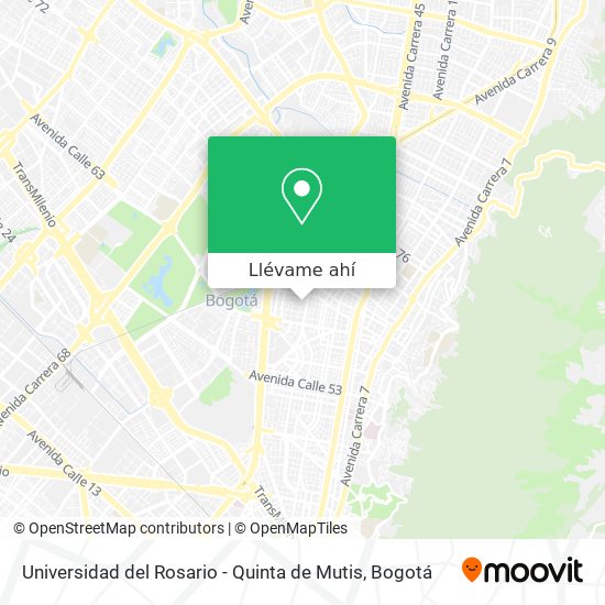 Mapa de Universidad del Rosario - Quinta de Mutis