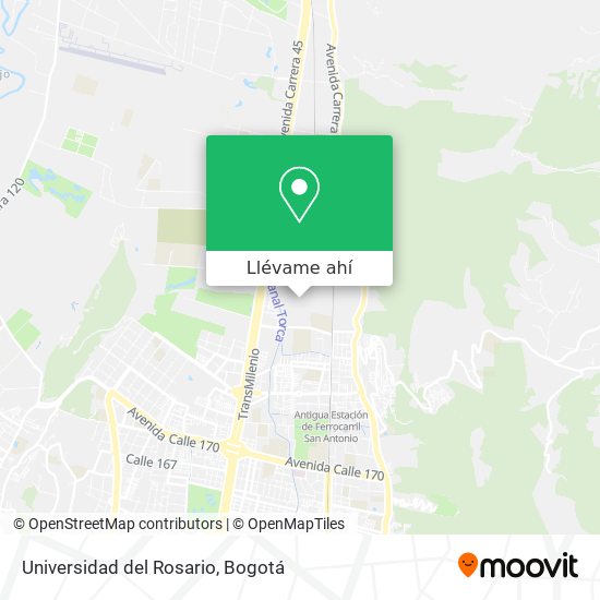 Mapa de Universidad del Rosario
