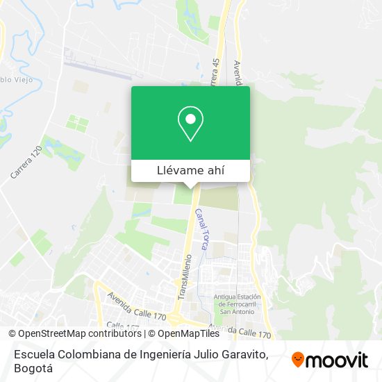 Mapa de Escuela Colombiana de Ingeniería Julio Garavito