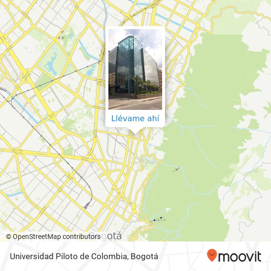 Mapa de Universidad Piloto de Colombia